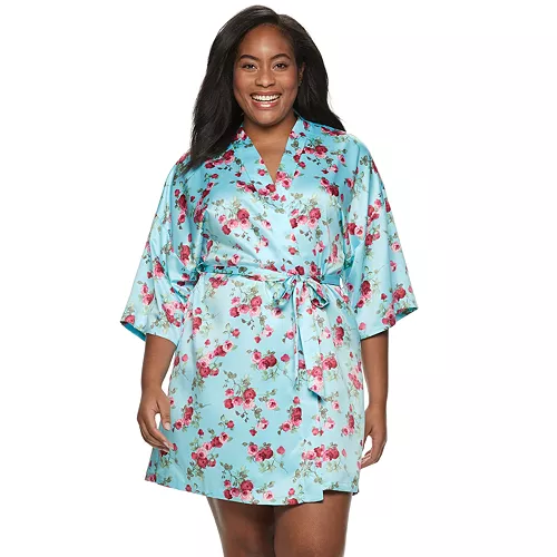 women's plus size short robes