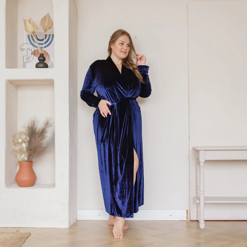 women's plus size velour robes