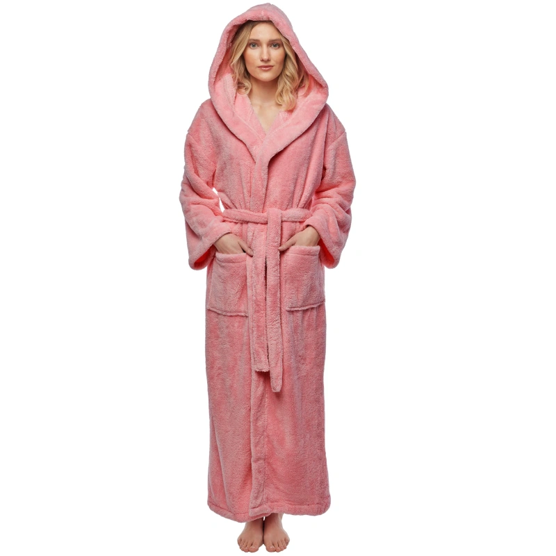 women's plush hooded robe