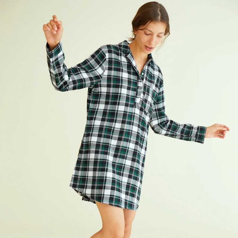 women's short flannel nightgowns