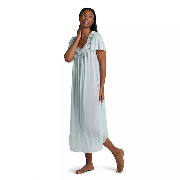 women's short sleeve long nightgowns