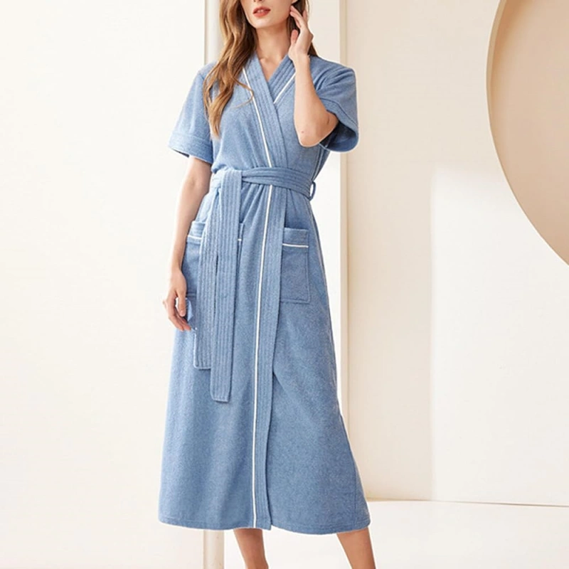 women's short sleeve terry cloth robe