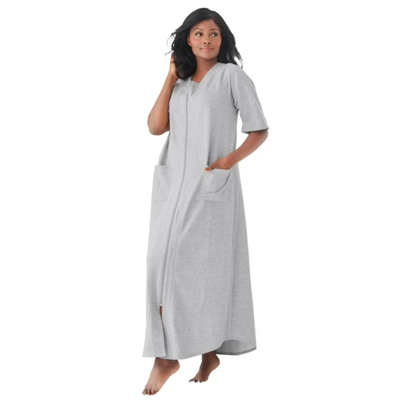 womens tall zip front robe