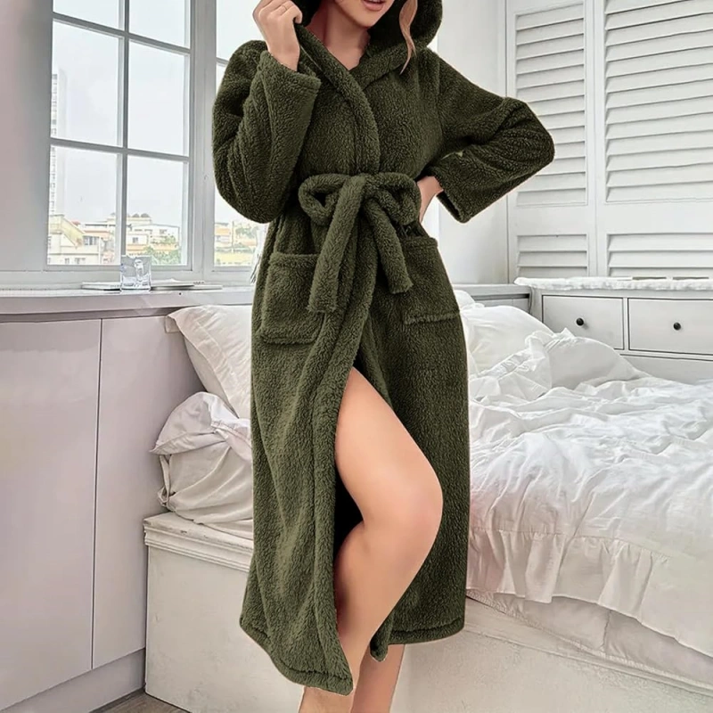 women's thick fluffy robes