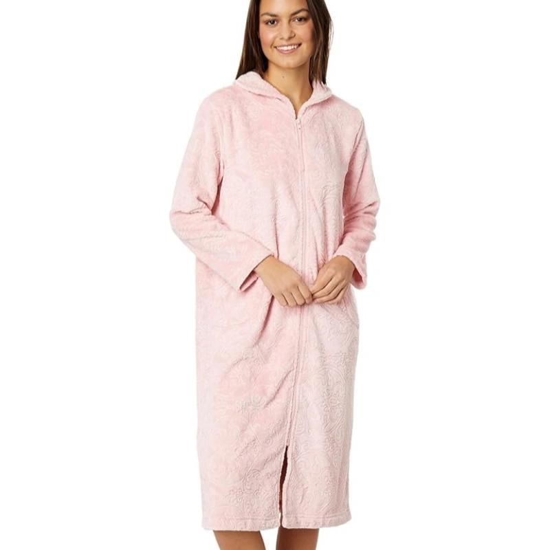 women's winter snap front robes