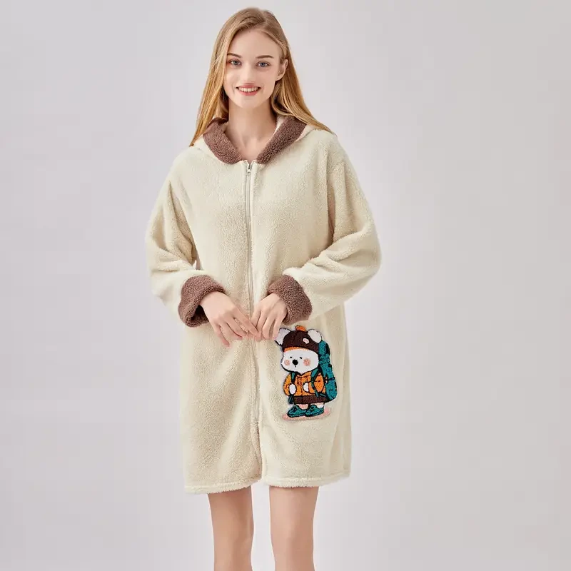zip women's cute robes