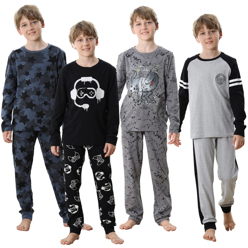 100 cotton boys pajamas