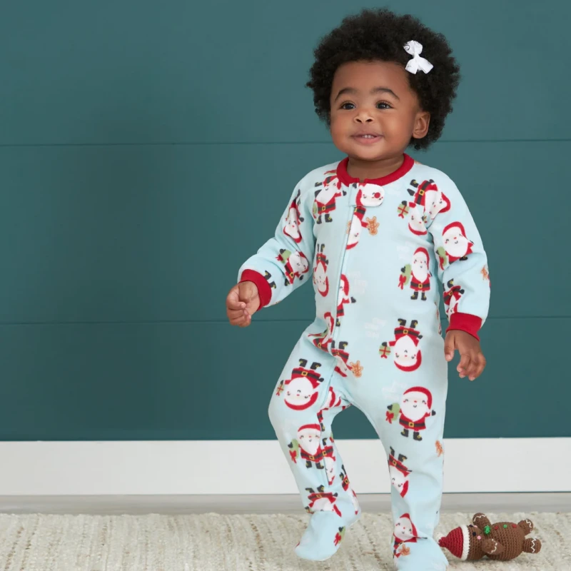 baby fleece christmas pajamas