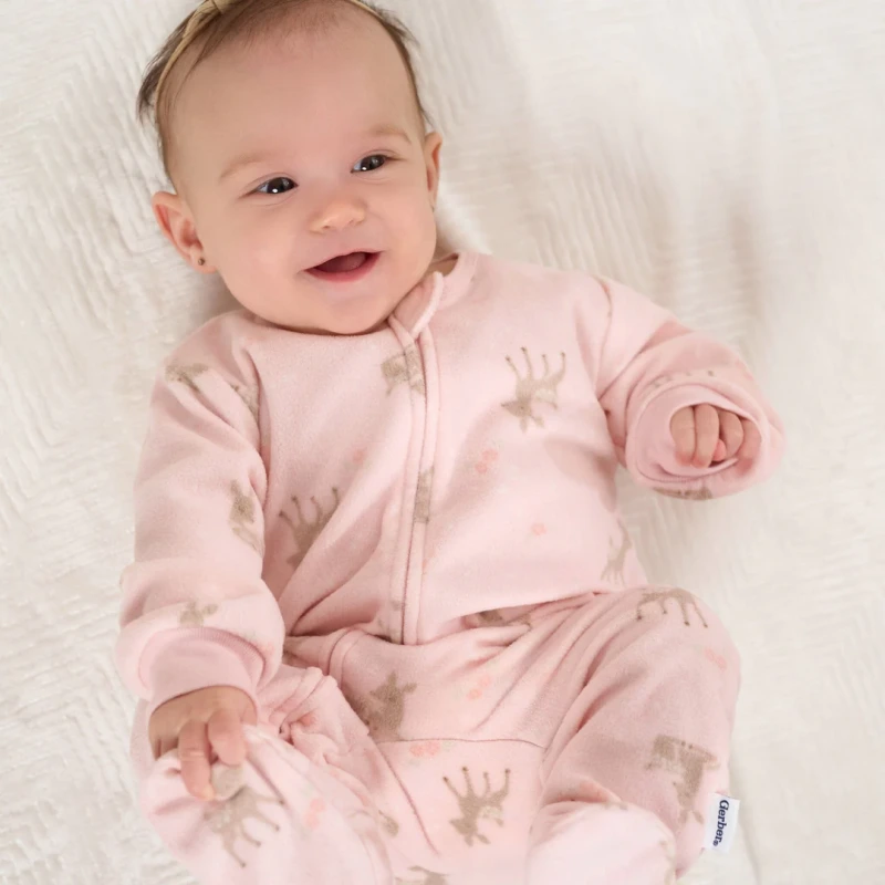 baby girl fleece pajamas