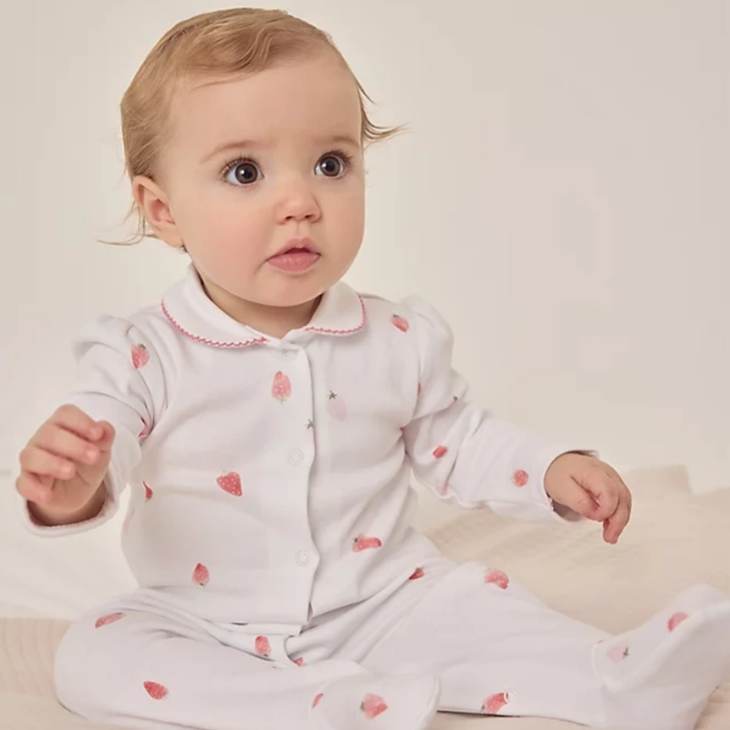 baby organic cotton coat style pajamas