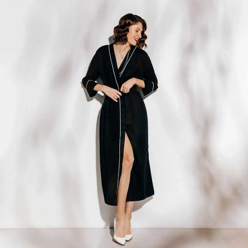 black polyester robe