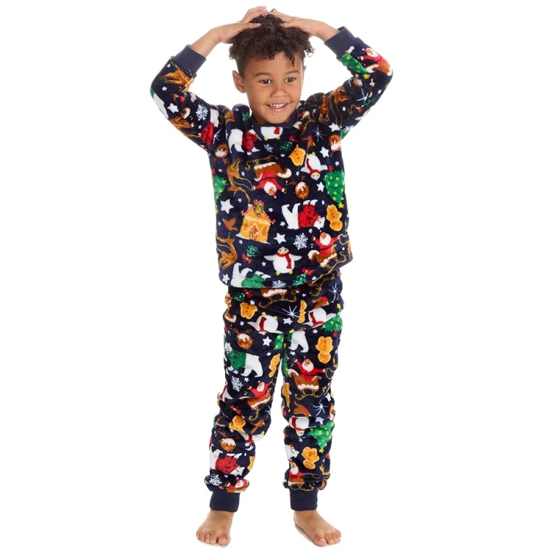 boys christmas pajamas size 10