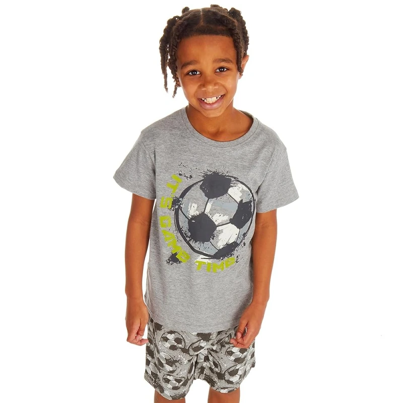 boys football pajamas shorts