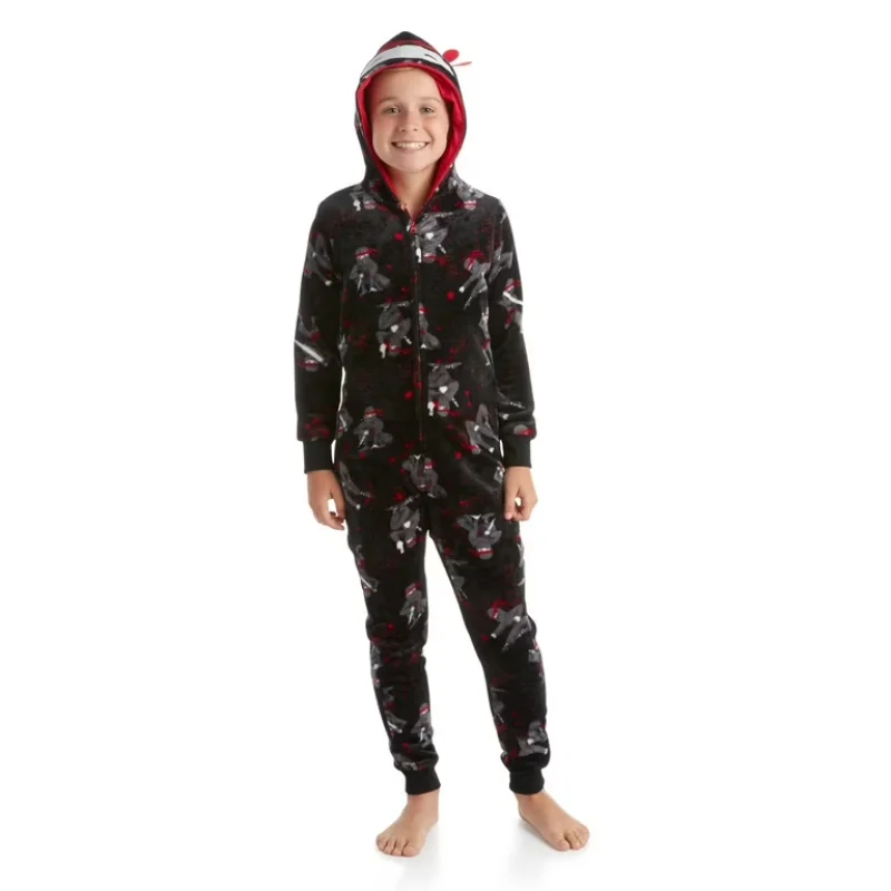 boys hooded pajamas