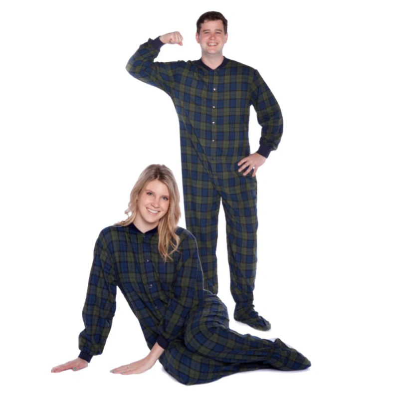 flannel onesie pajamas for adults