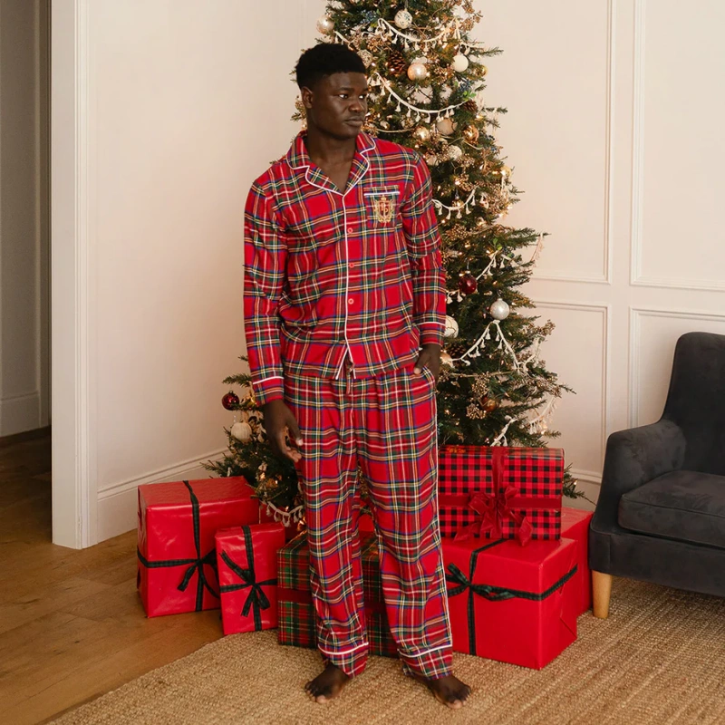 flannel pajama set for men