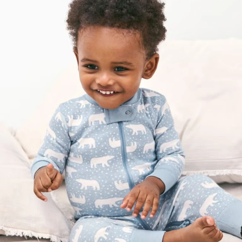fleece baby pajamas with zipper