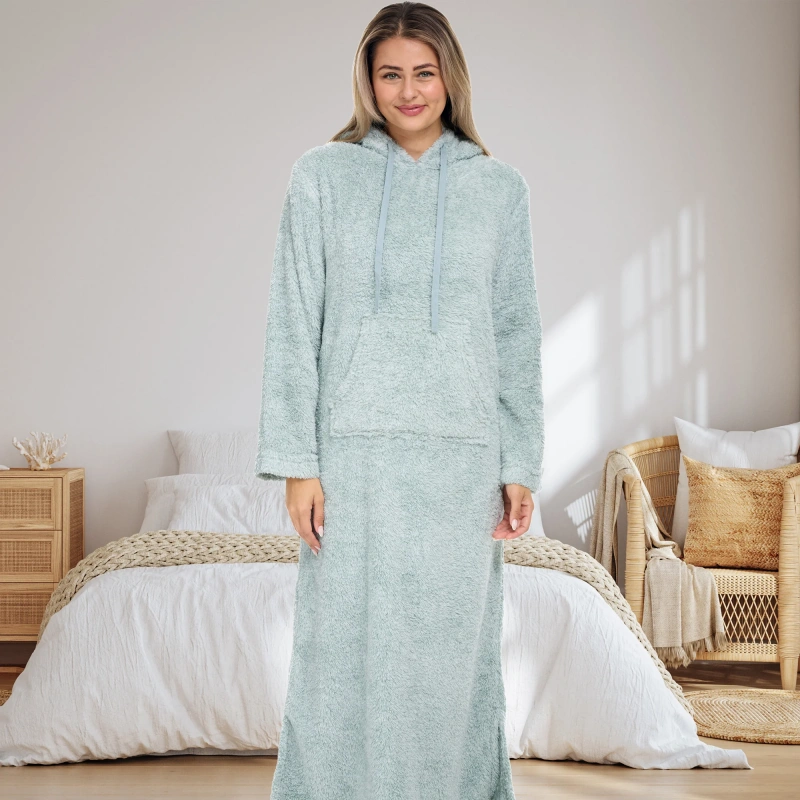 fleece sweatshirt robes for women