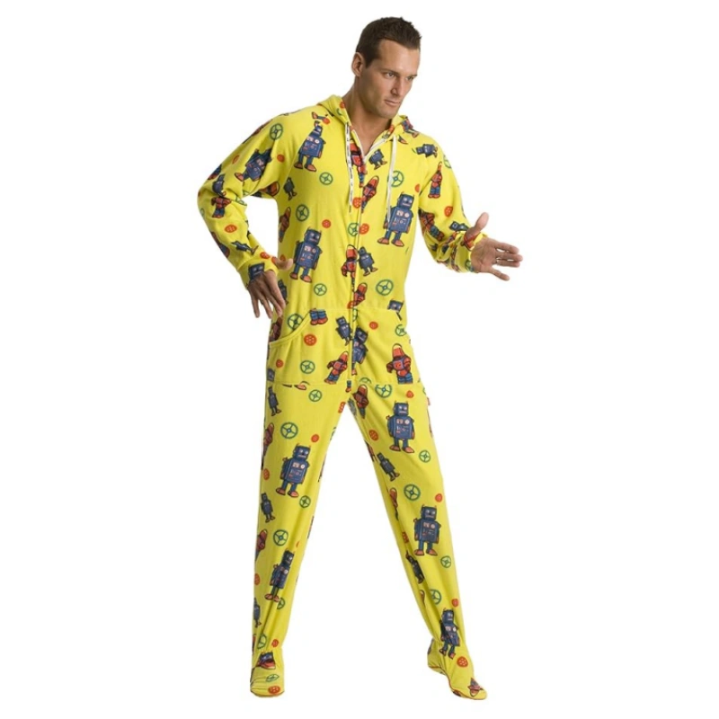 funny mens footed pajamas