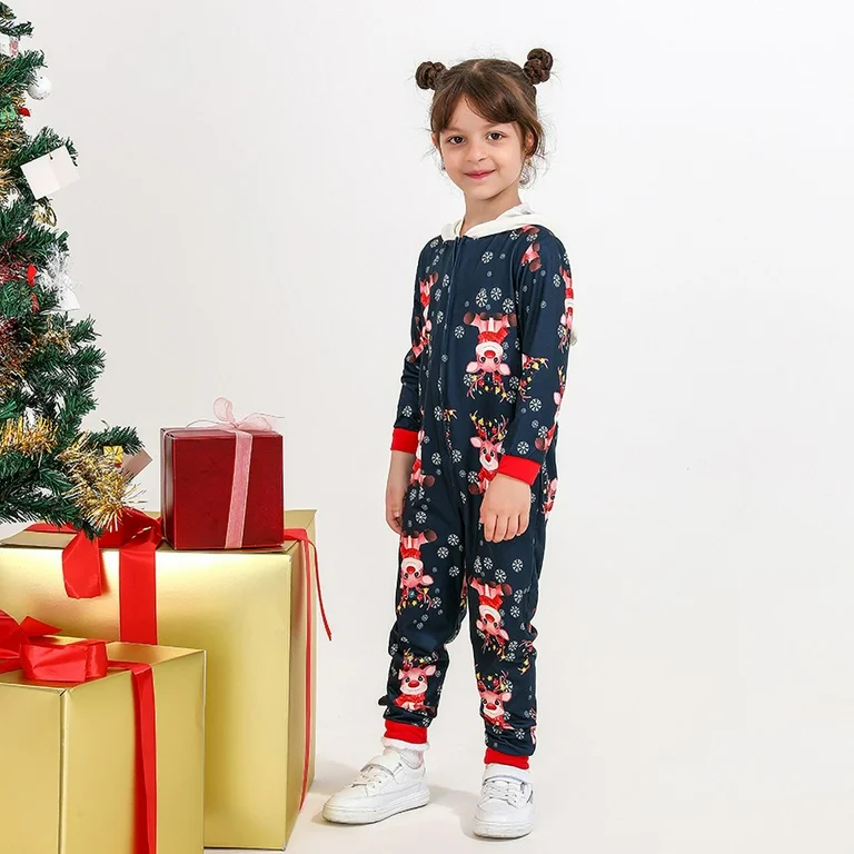 girls christmas onesie pajamas