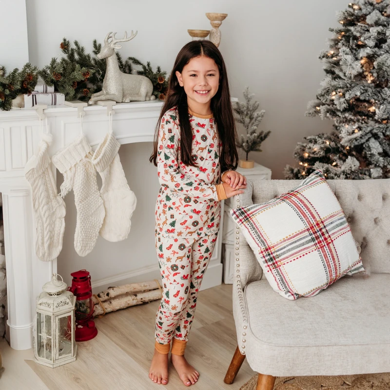 girls christmas pajamas size 8