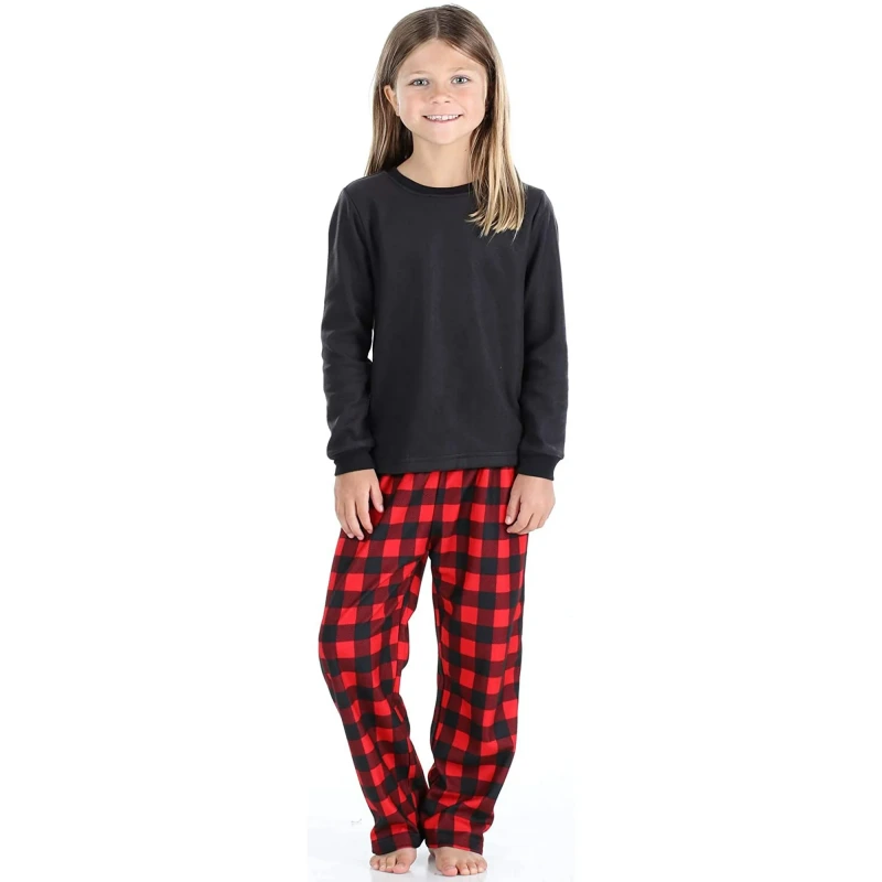 girls flannel christmas pajamas