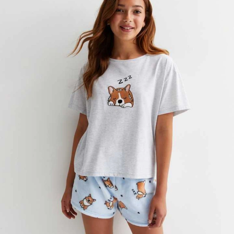 girls fleece pajama shorts