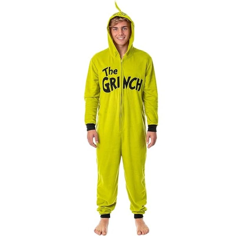grinch hooded pajamas