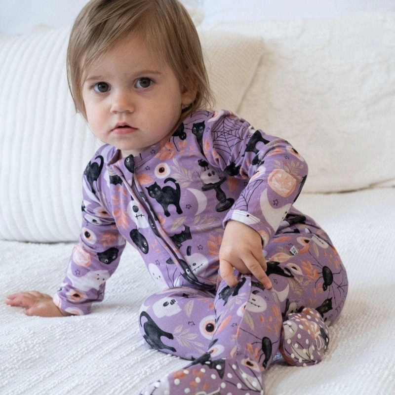 halloween baby fleece pajamas