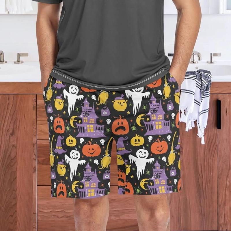 halloween pajama shorts men