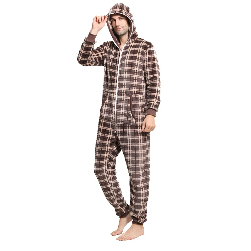 hooded flannel pajamas
