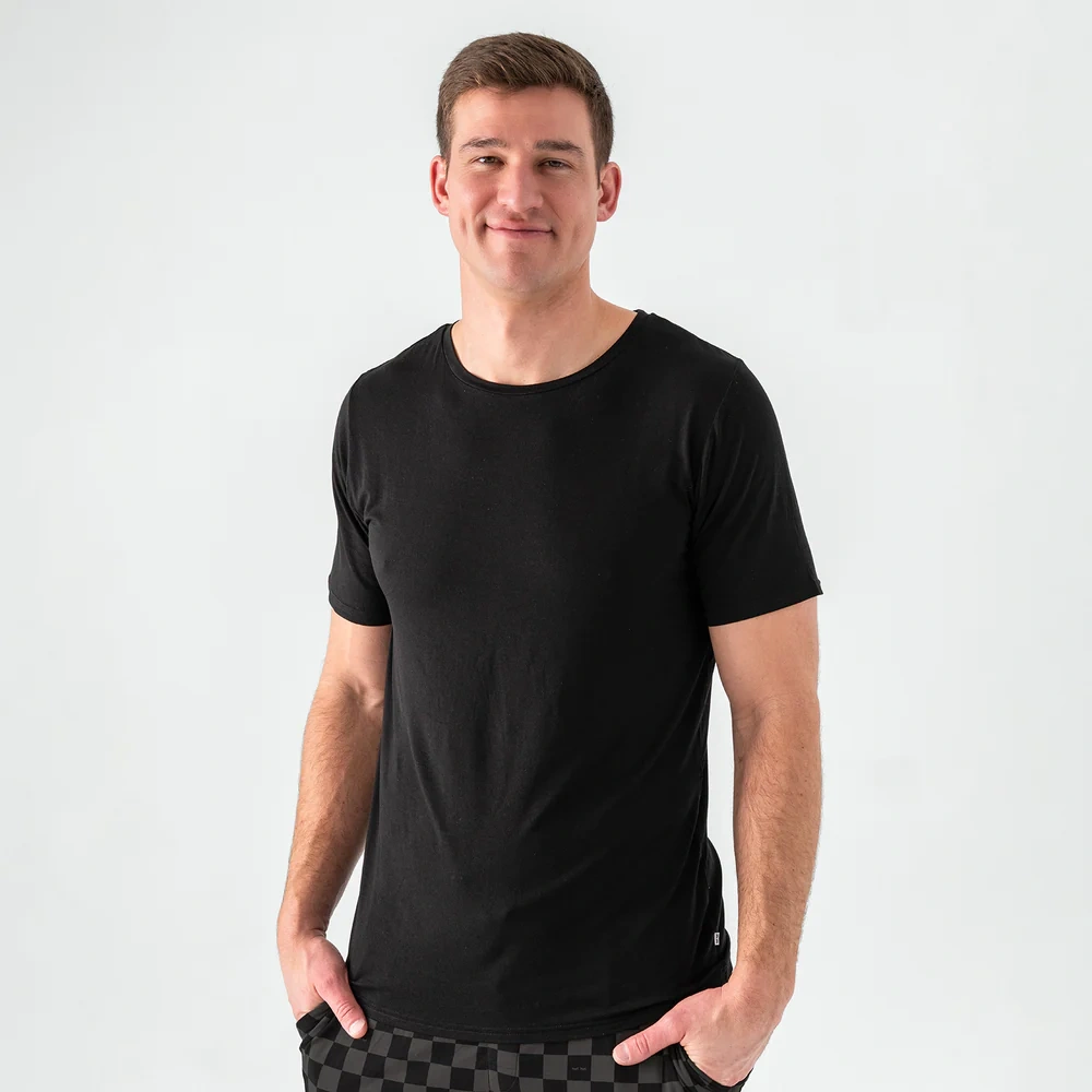 mens black pajama top