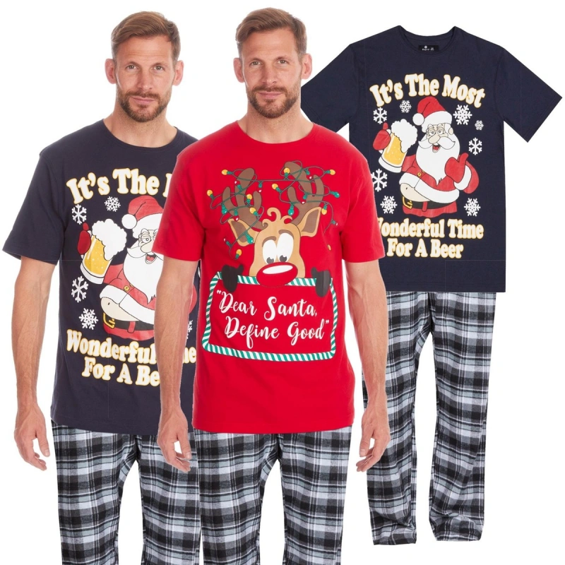 mens christmas pajama tops