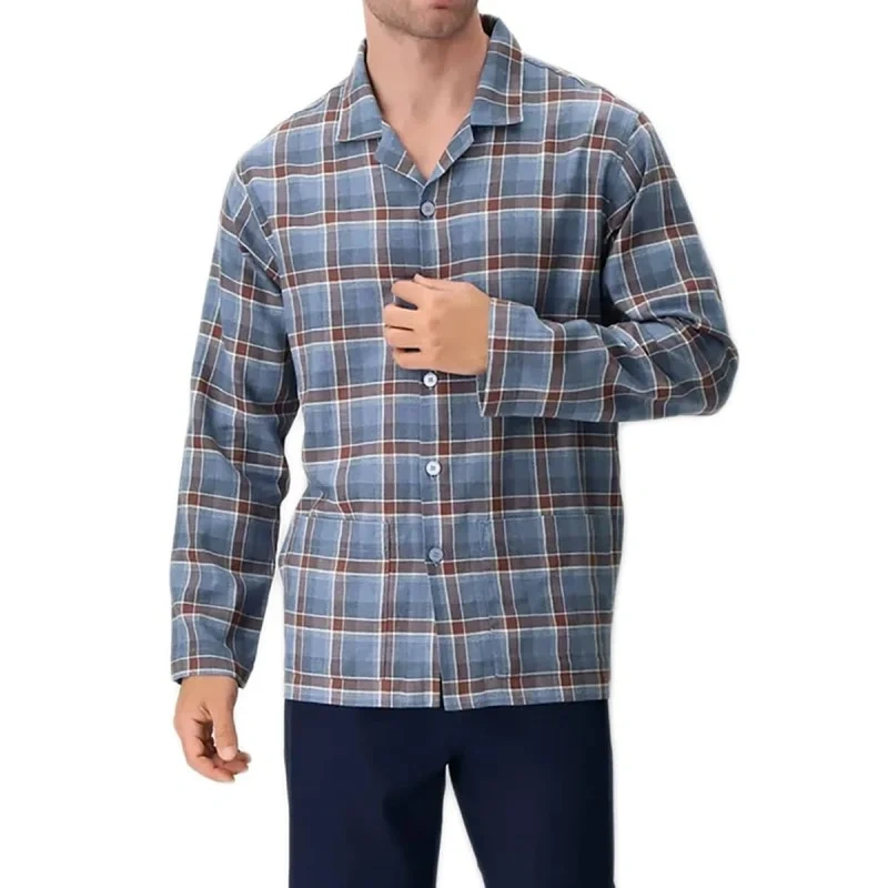 men's flannel pajama shirt