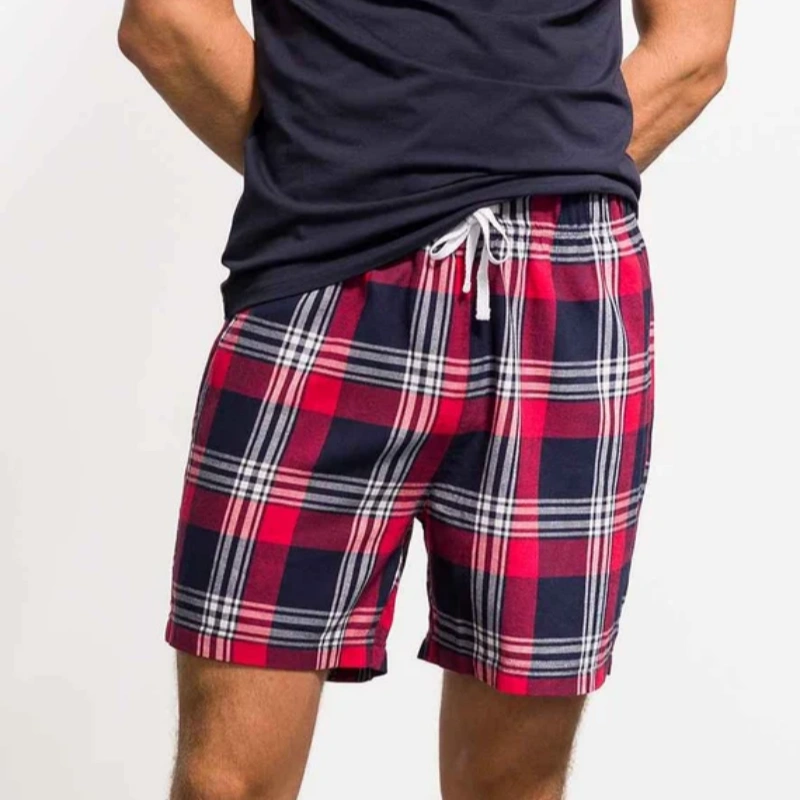 mens flannel pajama shorts