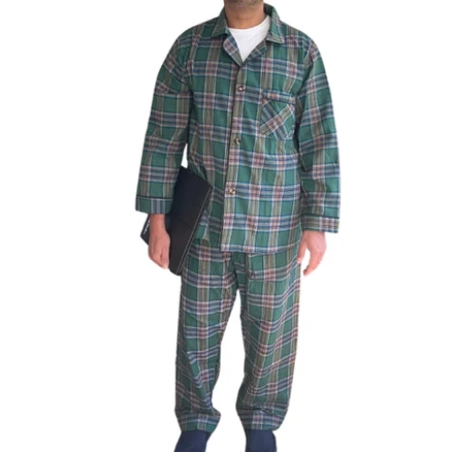 mens flannel pajamas with fly