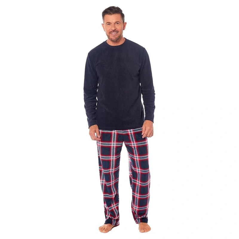 mens fleece pajama top