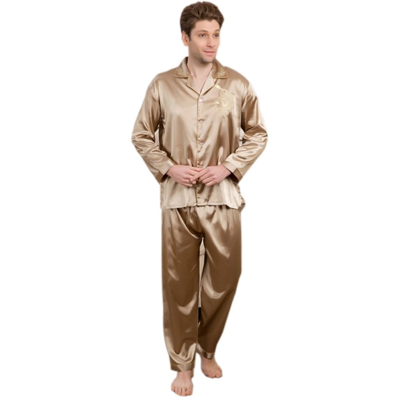 mens gold satin pajamas