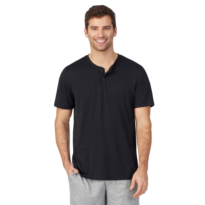 men's henley pajama tops