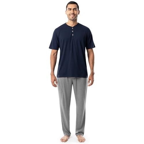 men's knit pajama set