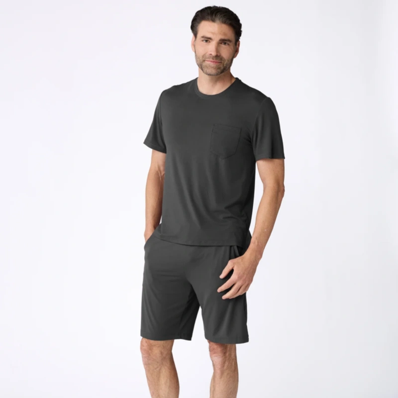 men's knit short pajamas