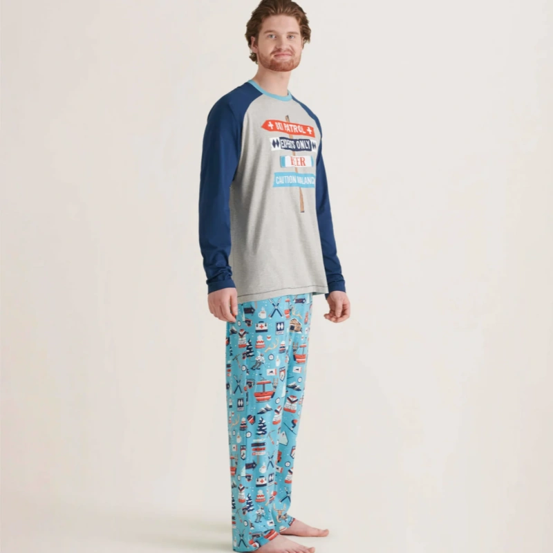 mens knit ski pajamas