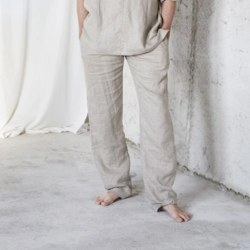 mens linen pajama pants