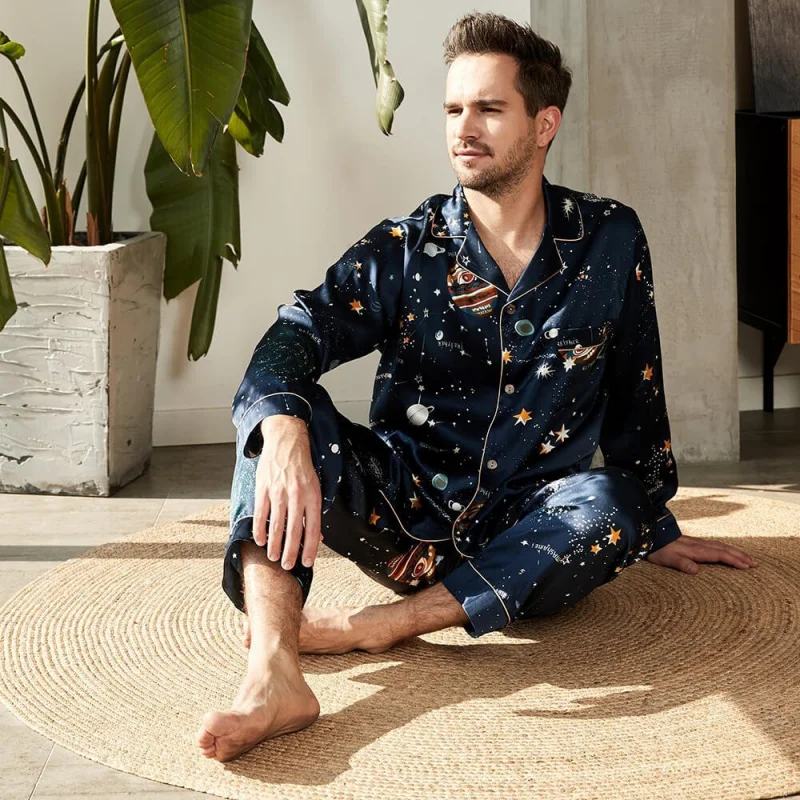 men's luxury silk pajamas