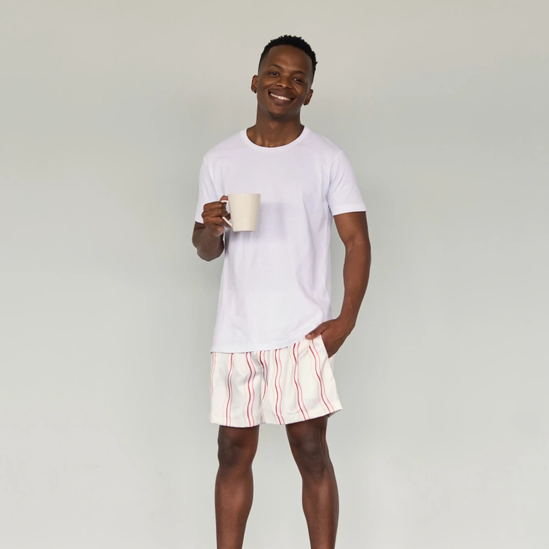 mens pajamas shorts and top