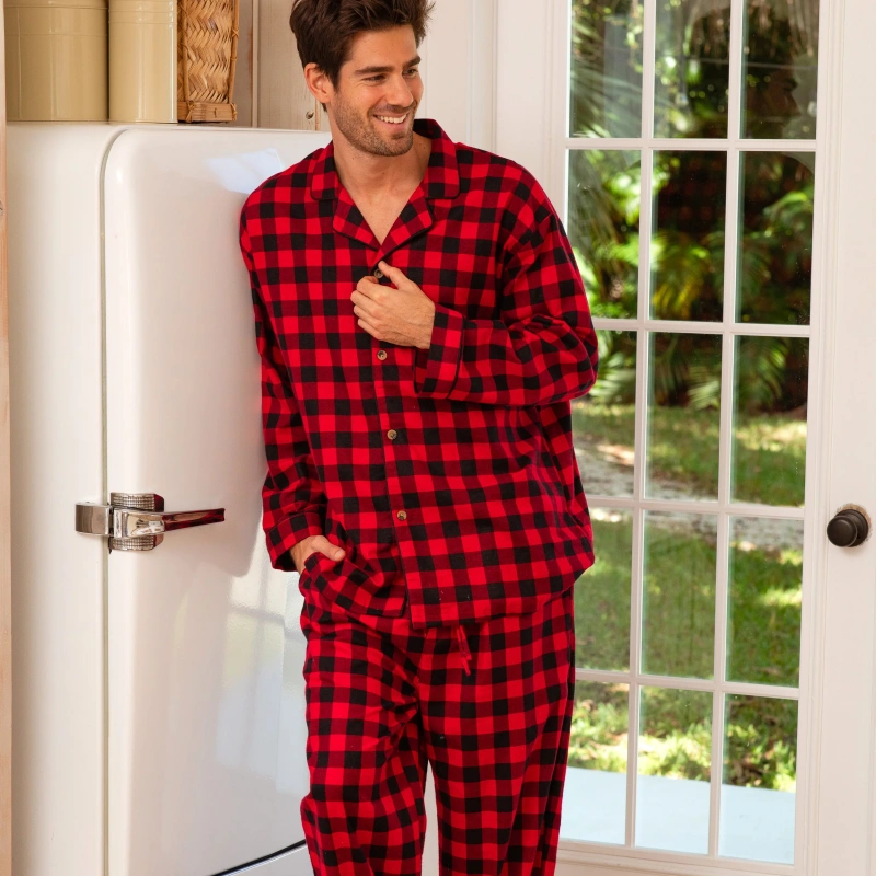 mens plaid pajama shirt