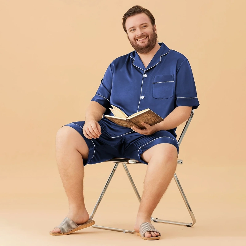 mens plus size silk pajamas