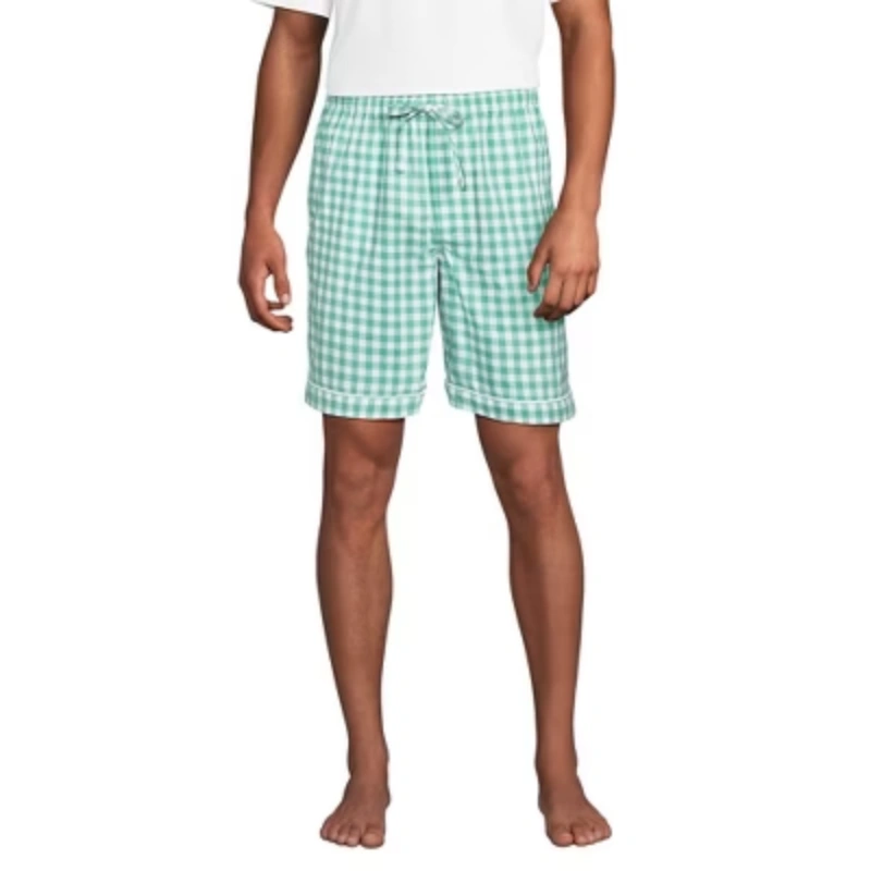 men's poplin pajama shorts