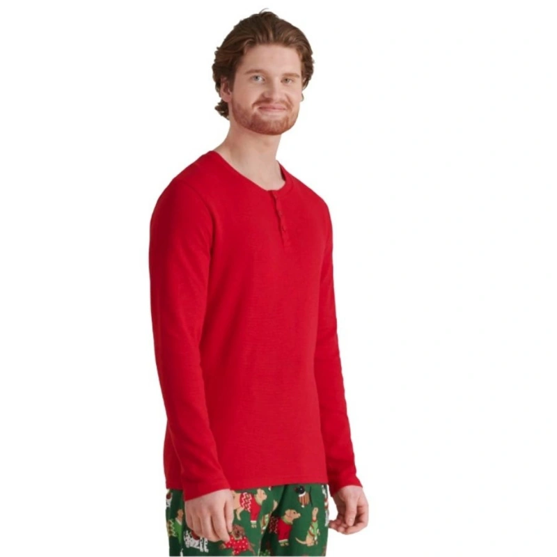 mens red pajama top