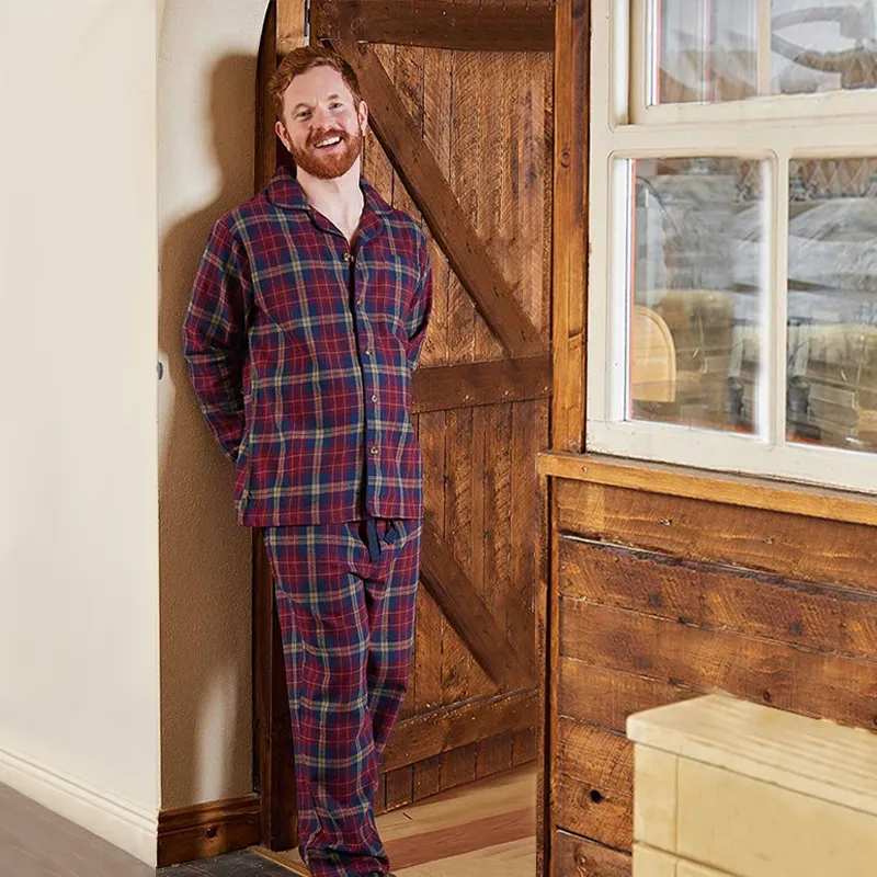 men's scotch plaid flannel pajamas